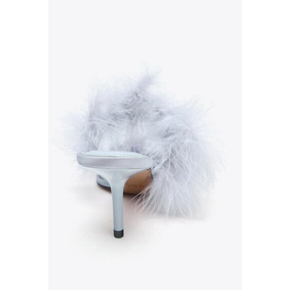 ZARA FEATHER HEELED SANDALS - Picture 5 of 5